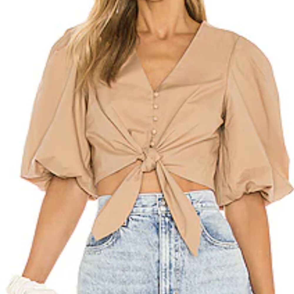 Ellen Top in Camel JONATHAN SIMKHAI STANDARD